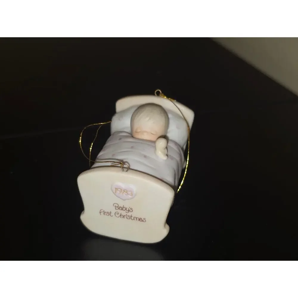 Precious Moments 1983 Porcelain Ornament -Blessed Are‎ The Pure In Heart E0518